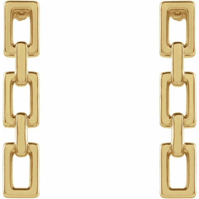 Square Chain Link Earrings