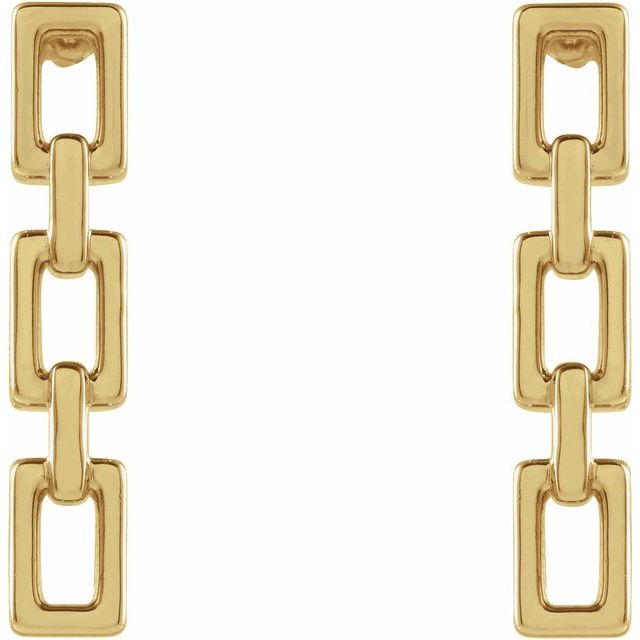 Square Chain Link Earrings