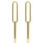 Elongated Flat Link Earrings